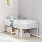 vidaXL Cadre de lit sans matelas blanc 90x190 cm bois de pin massif