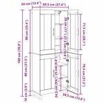 vidaXL Haut Armoire 2 Pièces Chêne noir Bois Aggloméré et Verre