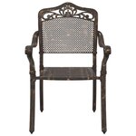 vidaXL Chaise de jardin 2 Pièces Bronze 55 x 56 5 x 91cm Aluminium