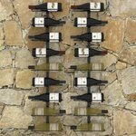 vidaXL Casiers à bouteilles muraux pour 18 bouteilles 2 Pièces Noir Fer