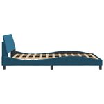 vidaXL Cadre de lit avec tête de lit bleu 140x190 cm velours