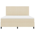 vidaXL Lit à ressorts avec matelas crème super king en tissu