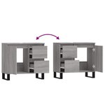 vidaXL Armoire de bain sonoma gris 65x33x60 cm bois d'ingénierie