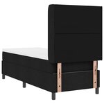 vidaXL Lit box avec matelas noir 90 x 190 cm en tissu