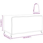 vidaXL Housse pour mobilier d'extérieur Noir 150 x 90 x 75 cm 420D