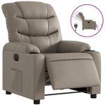 vidaXL Fauteuil inclinable électrique Cappuccino Similicuir