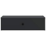 vidaXL Table d'appoint murale Noir 59 x 34 5 x 17 cm Bois d'ingénierie