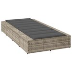 vidaXL Transat avec coussin flottant gris clair résine tressée