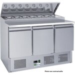 Saladette Réfrigérée - 240 ou 392 Litres - AFI Collin Lucy - R290Inox3 Portes5 x 1/6903Pleine