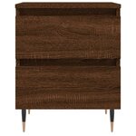 vidaXL Tables de chevet 2 Pièces chêne marron 40x35x50 cm bois ingénierie