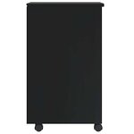 vidaXL Armoire roulante avec tiroirs MOSS noir bois de pin solide