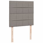 vidaXL Sommier à lattes de lit avec matelas Taupe 100x200 cm Tissu