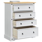 vidaXL Coffres de rangement Blanc 92 x 48 x 114 cm Bois de Pin Massif