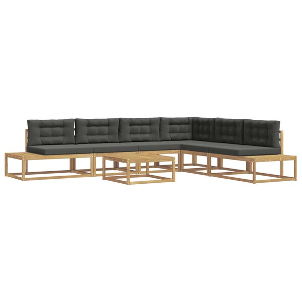 vidaXL Ensemble de canapés d'extérieur Blanc 79 x 79 x 37 cm Polyester