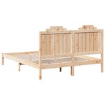 vidaXL Cadre de lit extra long sans matelas 140x210 cm bois massif