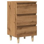 vidaXL Table de chevet chêne artisanal 40x35x69 cm bois d’ingénierie