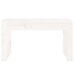 vidaXL Banc de jardin blanc 80x38x45 cm bois massif de pin