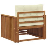vidaXL Canapé d’extérieur Bois d'acacia massif et polyester