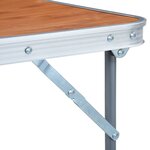 vidaXL Table pliable de camping avec cadre en métal 80x60 cm