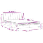 vidaXL Lit avec matelas rose 140x200 cm velours