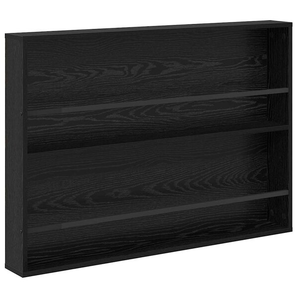 vidaXL Étagère à magazines avec étagère Chêne noir 100 x 12 x 70 cm