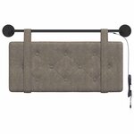 vidaXL Tête de lit suspendue Avec lumière LED Gris PU antique