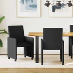 vidaXL Chaises de salle à manger 2 Pièces Noir 57 x 66 x 94 cm tissu