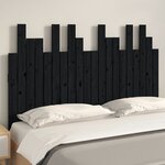 vidaXL Tête de lit murale Noir 127 5x3x80 cm Bois massif de pin