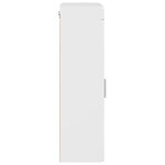 vidaXL Armoire murale de salle de bain avec porte TULUM Blanc brillant