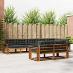 vidaXL Ensemble de canapés d'extérieur 8 Pièces Naturel et Anthracite
