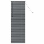 vidaXL Store de Fenêtre avec des rideaux Manuel Gris foncé Aluminium