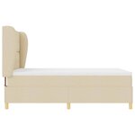 vidaXL Lit à ressorts avec matelas gris foncé 90x190 cm Crème tissu