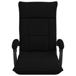 vidaXL Fauteuil de sol ajustable Noir Tissu
