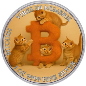 Pièce de monnaie en Argent 2 Dollars g 31.1 (1 oz) Millésime 2024 CRYPTOKITTEN