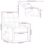 vidaXL Fauteuil inclinable de massage noir tissu