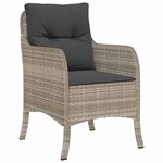 vidaXL Ensemble de salle à manger pour jardin 5 Pièces Gris clair