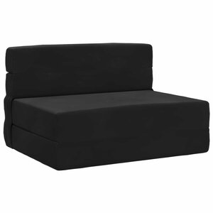 vidaXL Canapé-lit pliable Noir 70 x 72 x 60 cm Tissu