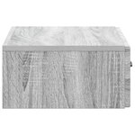 vidaXL Table d'appoint murale Sonoma gris 59 x 34 5 x 17 cm