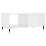vidaXL Table basse Blanc brillant 90x50x40 cm Bois d'ingénierie