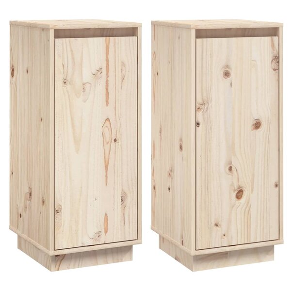 vidaXL Buffets 2 Pièces 31 5x34x75 cm Bois massif de pin