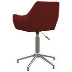 Vidaxl chaise pivotante de salle à manger rouge bordeaux tissu