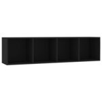 vidaXL Bibliothèque/Meuble TV Noir 143x30x36 cm