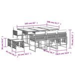 vidaXL Ensemble à manger de jardin et coussins 11 Pièces mélange beige