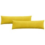 vidaXL Coussins de canapé 2 Pièces Jaune 145 x 40 cm