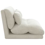 vidaXL Fauteuil de sol ajustable Crème Velours