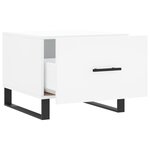 vidaXL Table basse blanc 50x50x40 cm bois d'ingénierie
