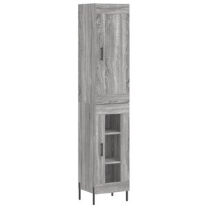 vidaXL Buffet haut Sonoma gris 34 5x34x180 cm Bois d'ingénierie