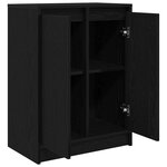 vidaXL Buffet chêne noir 57x34x76 cm bois d'ingénierie