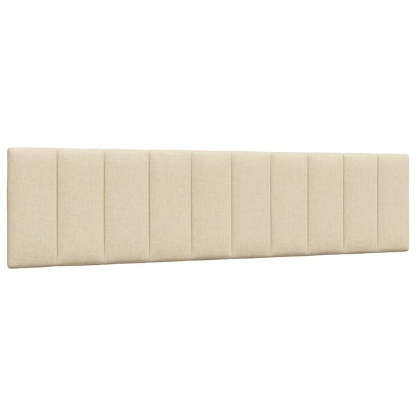 vidaXL Coussin de tête de lit crème 200 cm tissu