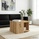 vidaXL Table basse Chêne artisanal 50 5 x 50 x 33 cm Bois d'ingénierie